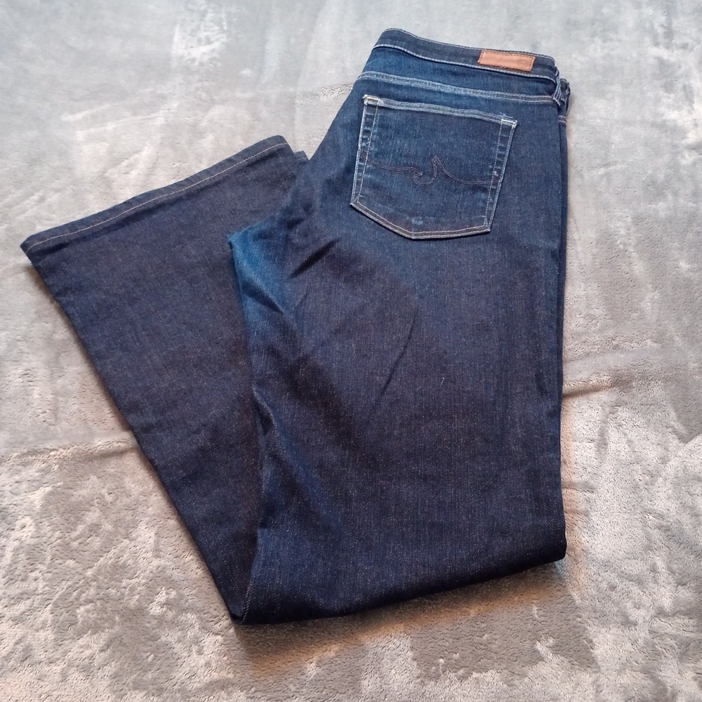 Adriano Goldschmied The Angel Jeans Womens 32 Bootcut Mid Rise Dark Wash Faded